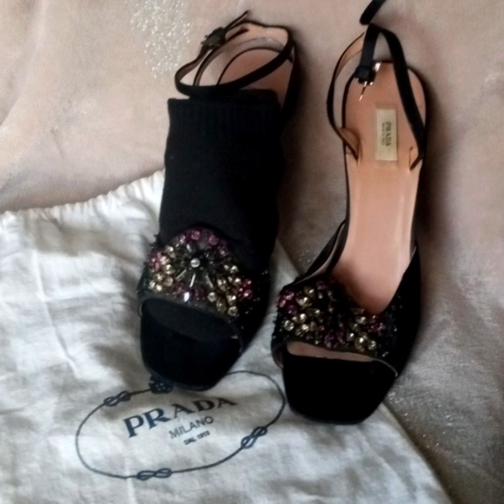 Prada evening stapp shoes